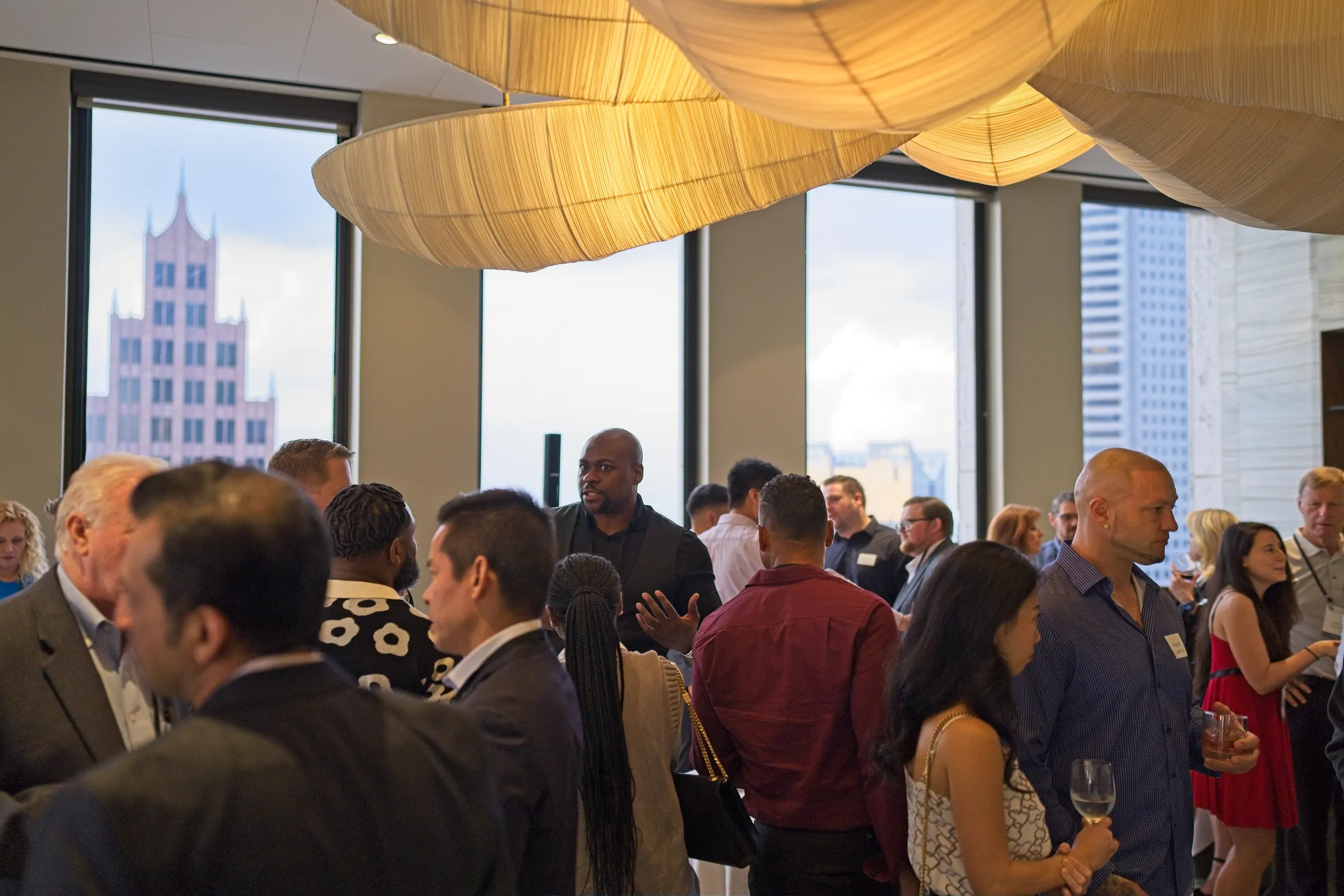 A packed room at one of Michael's Houston investor events